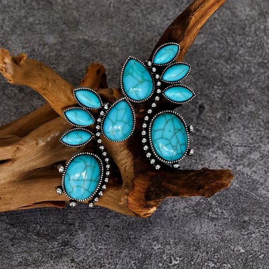 Bohemian Turquoise Studded Earrings