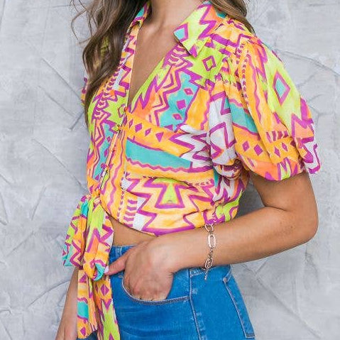 Lika Front Tie Top