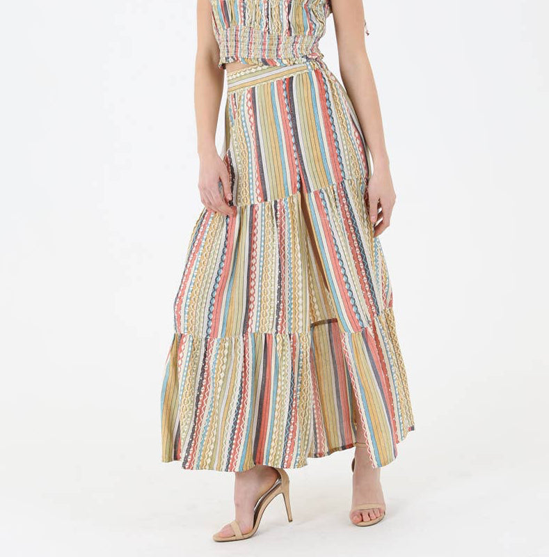Bohemian Maxi Skirt w/Slit
