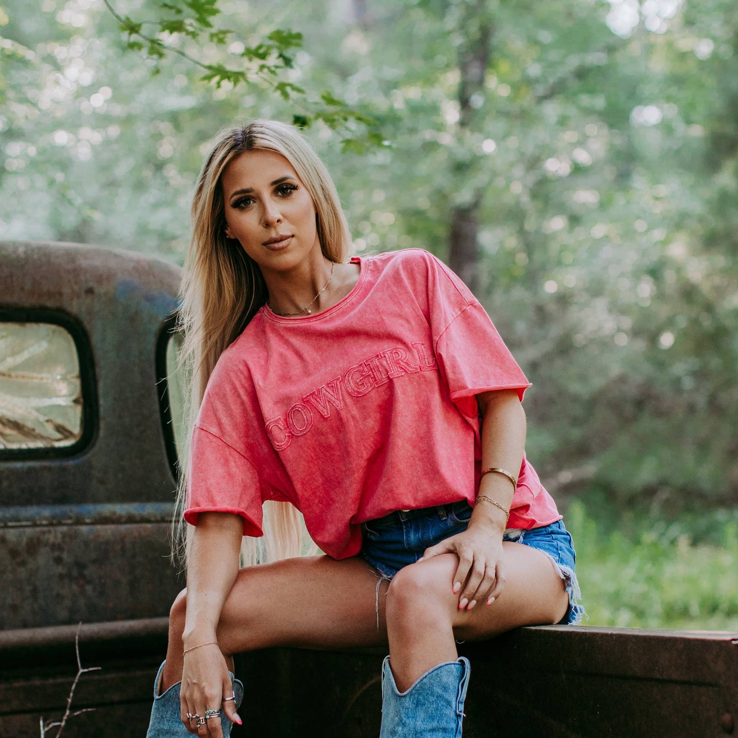 Cowgirl Acid Washed Tee