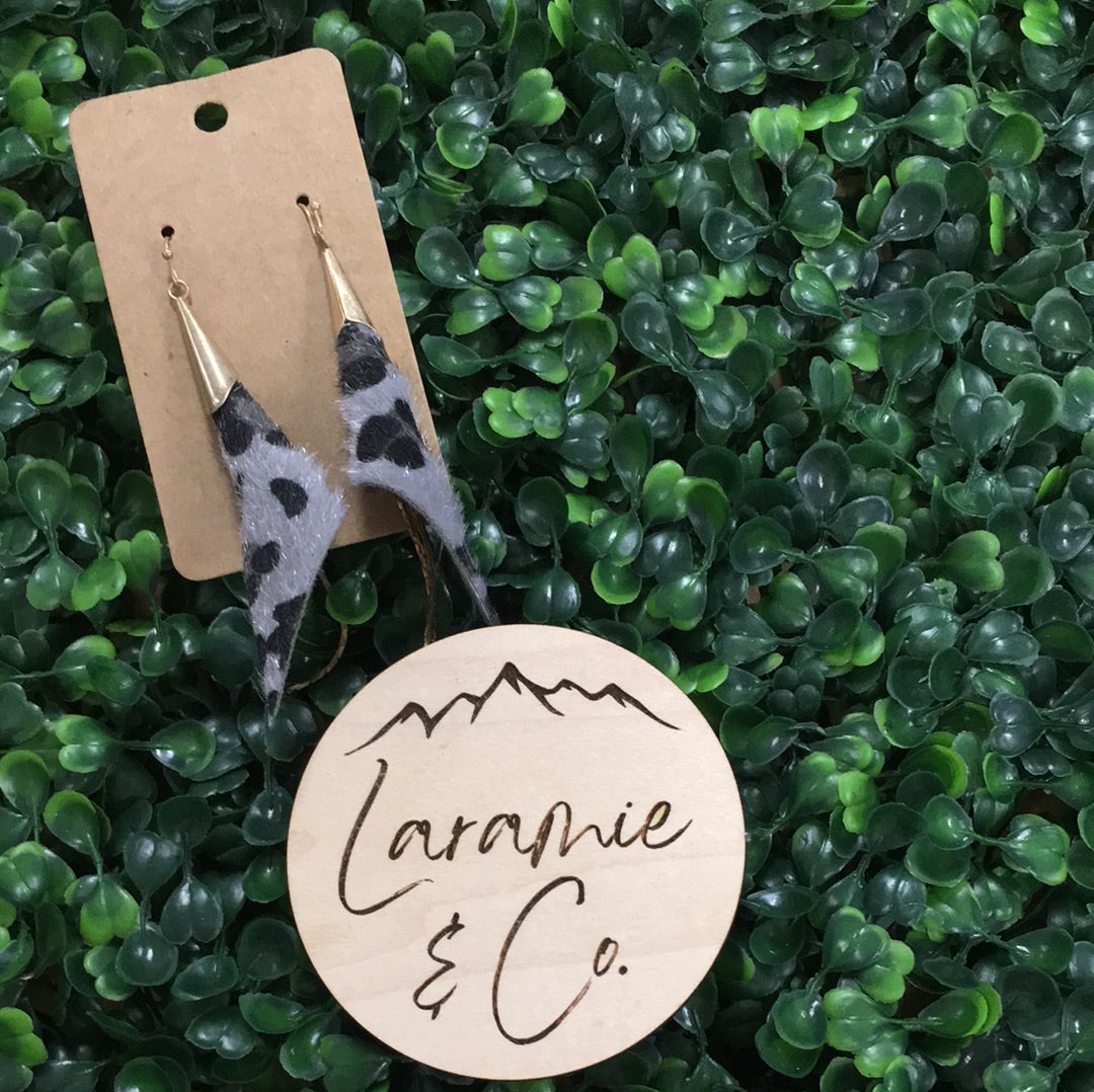 Cheetah Leather Earrings