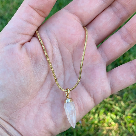 Triangle Arrow Crystal Necklace