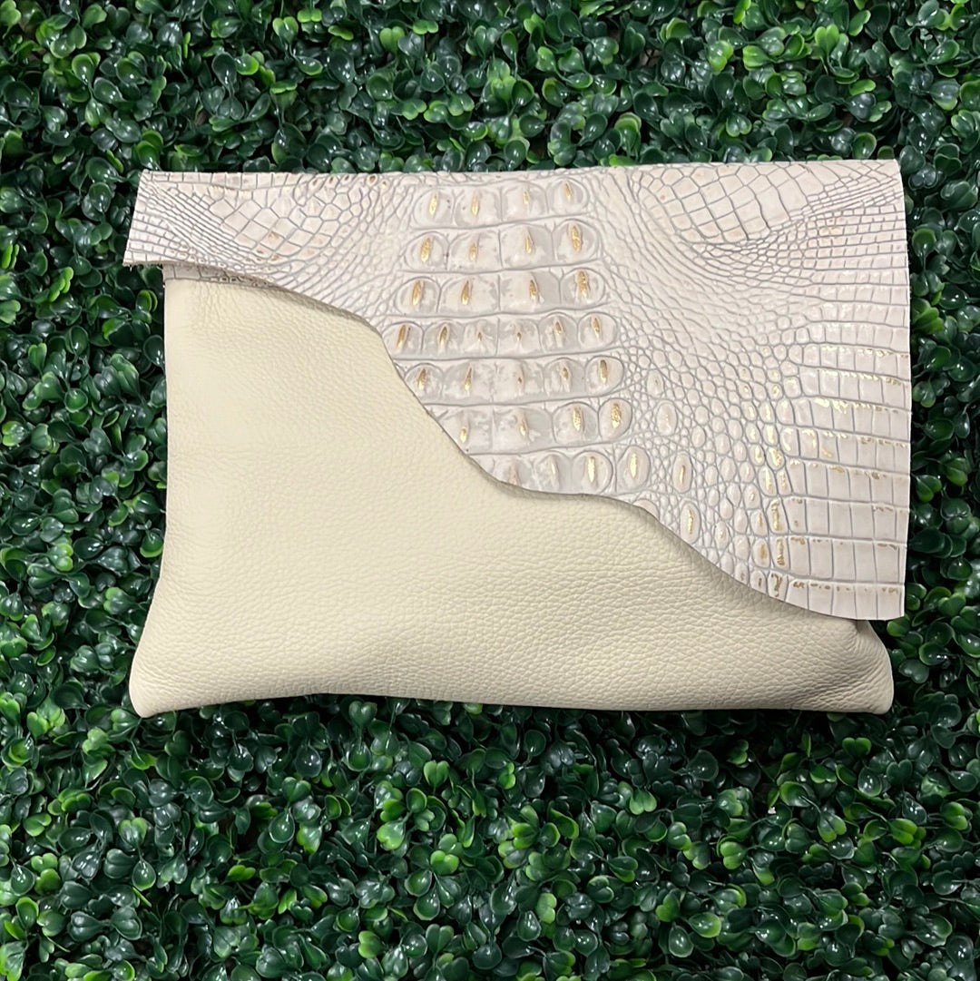 Authentic White Crocodile Purse
